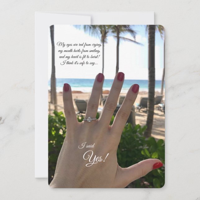 The Engagement Ring Photo Announcement (Front)