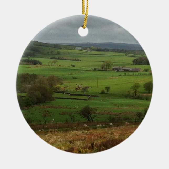 The English Countryside Ceramic Tree Decoration (Front)