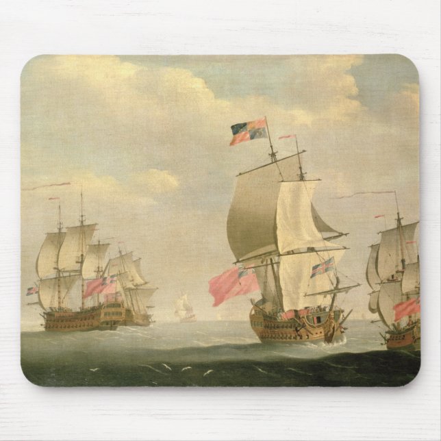 The English Fleet Under Sail Mouse Mat (Front)