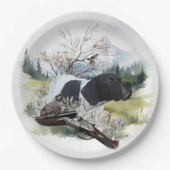 The English Pointer Paper Plate (Front)