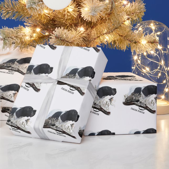 The English Pointer Wrapping Paper (Holidays)
