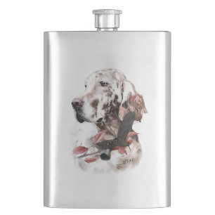 The English Setter, Passion Hunting Hip Flask