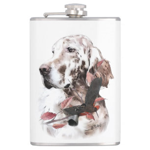 The English Setter, Passion Hunting Hip Flask