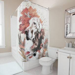 The English Setter, Passion Hunting Shower Curtain