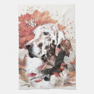 The English Setter,  Passion Hunting Tea Towel