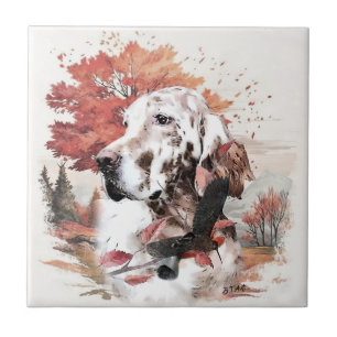 The English Setter, Passion Hunting Tile