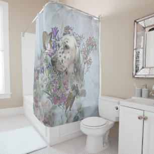 The English Setter Portrait  , art  Shower Curtain