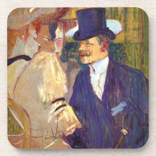 The Englishman by Toulouse Lautrec, Vintage Art Coaster