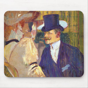 The Englishman by Toulouse Lautrec, Vintage Art Mouse Mat
