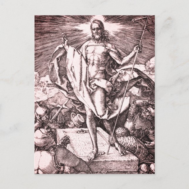 The engraved Passion series: Resurrection (No. 15) Postcard (Front)