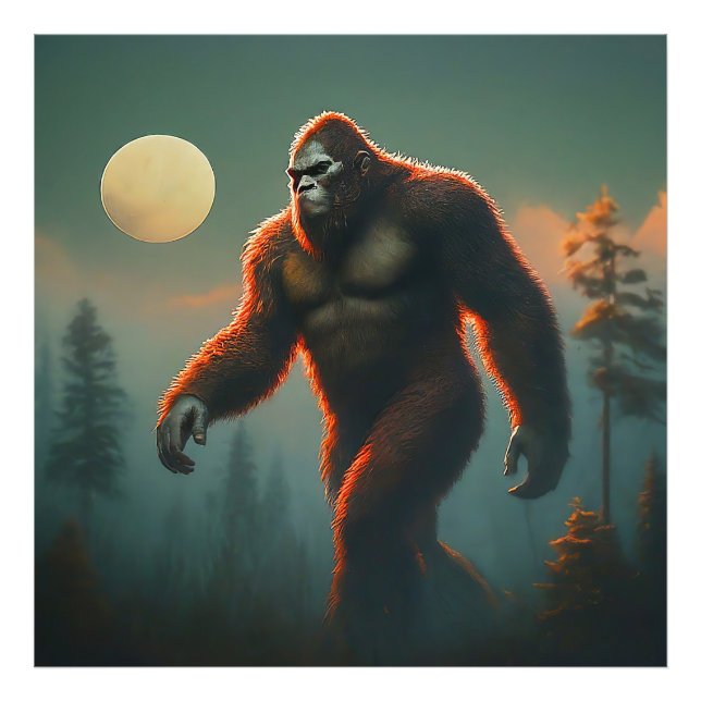 The Enigma of the Forest: Bigfoot Photo Print (Front)
