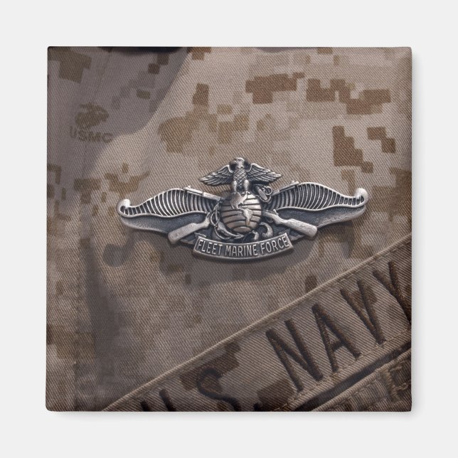 The Enlisted Fleet Marine Force Warfare Magnet (Front)