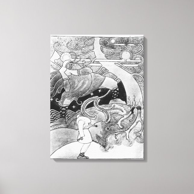 The Enormous Oak Tree is Cut Down Canvas Print (Front)