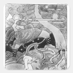 The Enormous Oak Tree is Cut Down Square Sticker