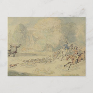 The Enraged Botanist (w/c, pen & ink and pencil on Postcard