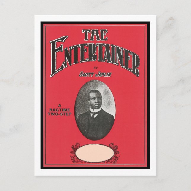 The Entertainer Scott Joplin Vintage Songbook Cove Postcard (Front)