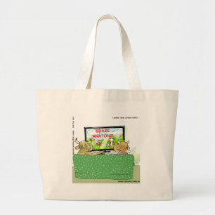 The Entertaining Cows Funny Large Tote Bag
