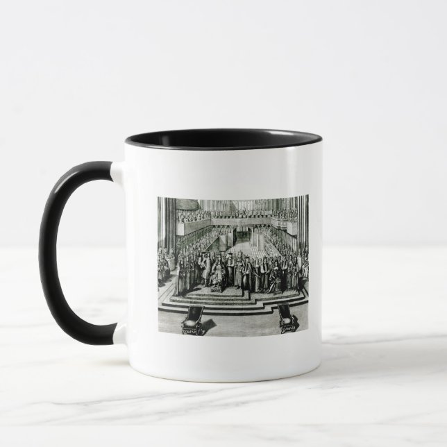 The Enthroning of King James II and Queen Mary Mug (Left)