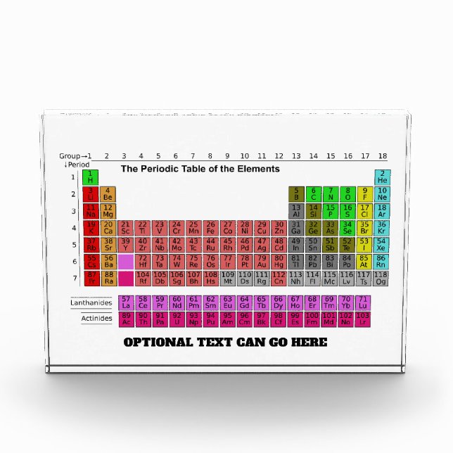 The Entire Periodic Table in Colour Photo Block (Front)