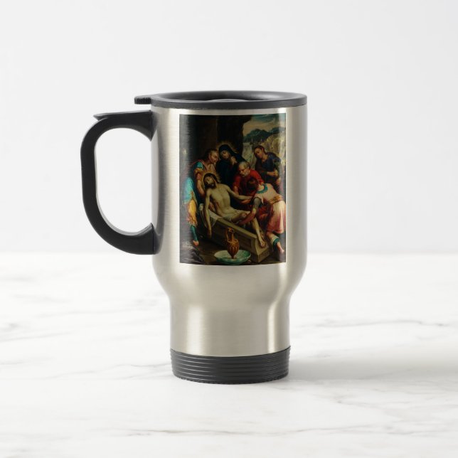 The Entombment of Christ Juan Rodríguez Juarez Travel Mug (Left)