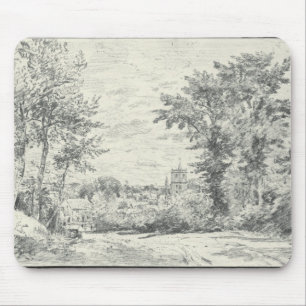 The Entrance into Gillingham, Dorset (pencil) Mouse Mat