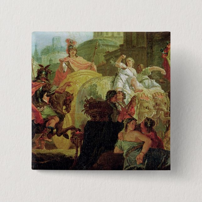 The Entrance of Alexander the Great 15 Cm Square Badge (Front)