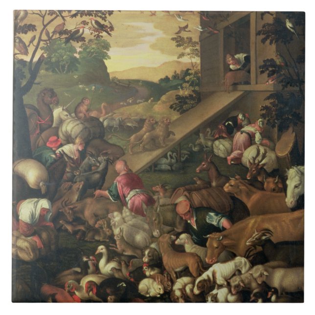 The Entrance of the Animals into the Ark Tile (Front)