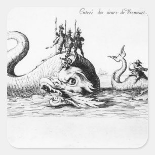 The Entrance of the Lords of Vroncourt, Tyllon Square Sticker