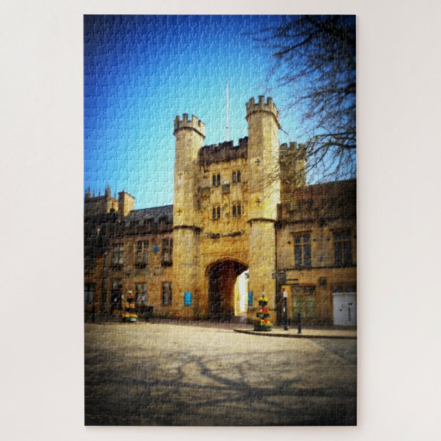 The Entrance to the Bishops Palace. Wells. Jigsaw Puzzle (Vertical)