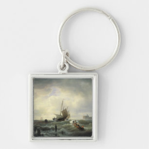 The Entrance to the Harbour at Hellevoetsluys Key Ring