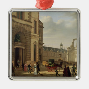 The Entrance to the Musee de Louvre and St. Metal Tree Decoration