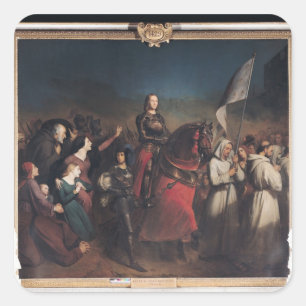 The Entry of Joan of Arc  into Orleans Square Sticker