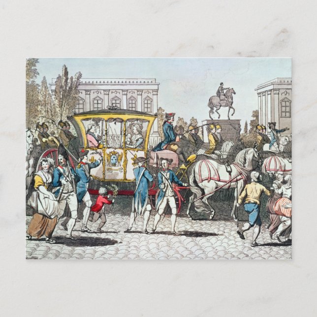 The Entry of Louis XVI  into Paris Postcard (Front)