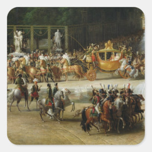 The Entry of Napoleon  and Marie-Louise Square Sticker