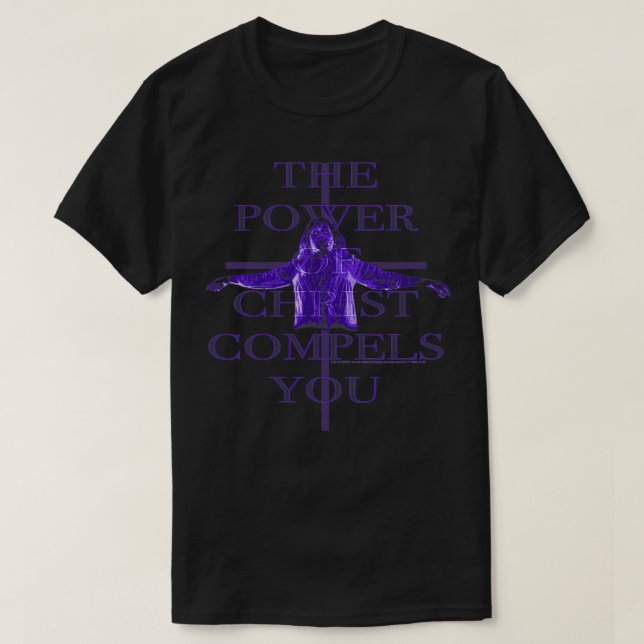 The Eorcist The Power Of Christ Compels You Pullov T-Shirt (Design Front)