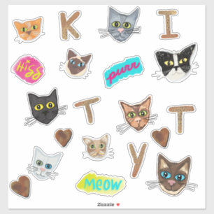 The Epic Cat Heads Sticker Collection