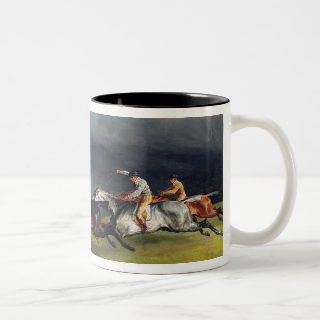 The Epsom Derby, 1821 Two-Tone Coffee Mug (Right)
