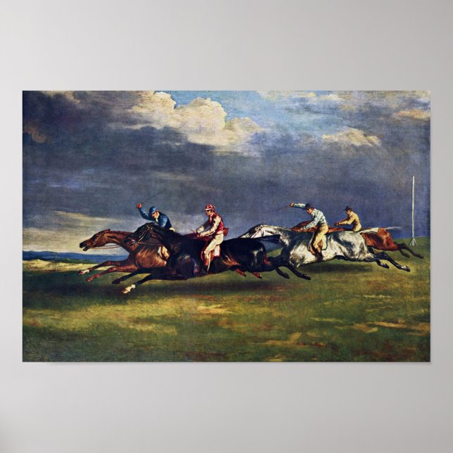 The Epsom Derby By Géricault Jean Louis Théodore ( Poster (Front)