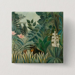 The Equatorial Jungle, 1909 (oil on canvas) 15 Cm Square Badge
