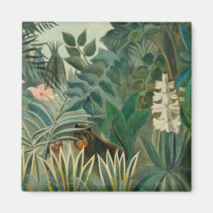 The Equatorial Jungle, 1909 (oil on canvas) Magnet