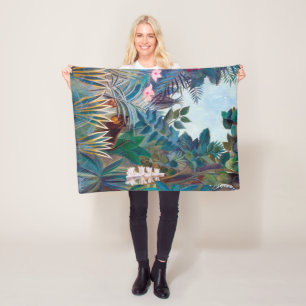 The Equatorial Jungle, Rousseau Fleece Blanket