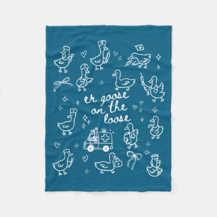The Er Goose Loose Emergency Department Fleece Blanket