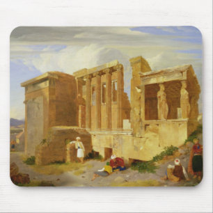 The Erechtheum, Athens, with Figures in the Foregr Mouse Mat