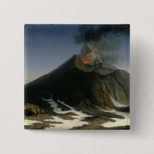 The Eruption of Etna 15 Cm Square Badge
