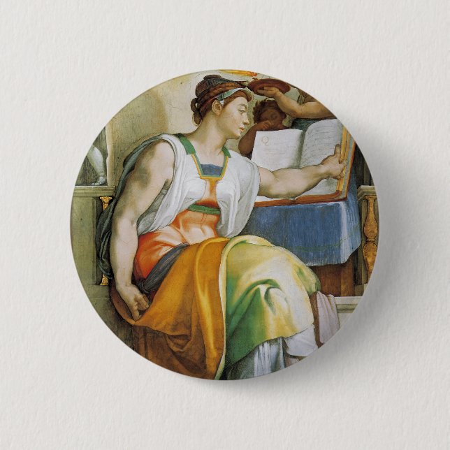 the Erythrean Sibyl 6 Cm Round Badge (Front)