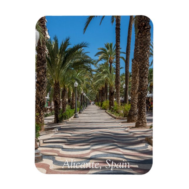 The Esplanade, Alicante, Spain Magnet (Vertical)