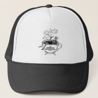 The Espresso Resurrection Funny Skeleton Coffee Trucker Hat