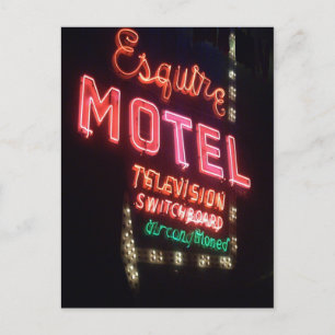 The Esquire, Vintage Chicago Neon Sign Postcard