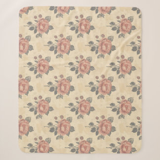 The essence of blooming grace pattern sherpa blanket