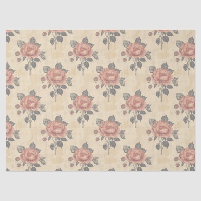 The essence of blooming grace pattern tissue paper (Front)